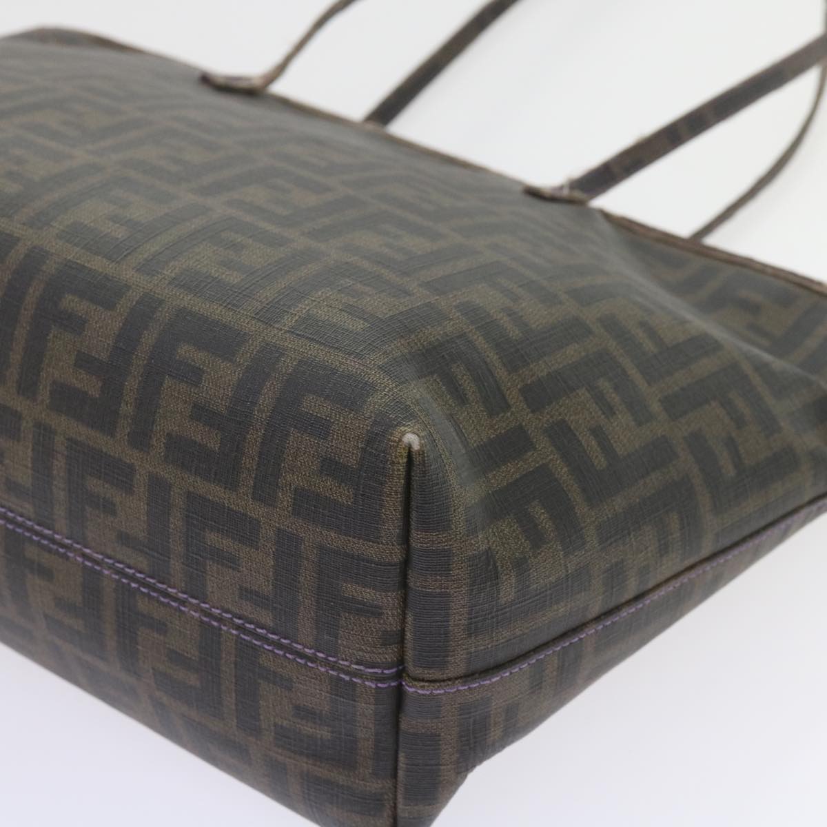 FENDI Zucca Canvas Tote Bag Black Brown ep2435