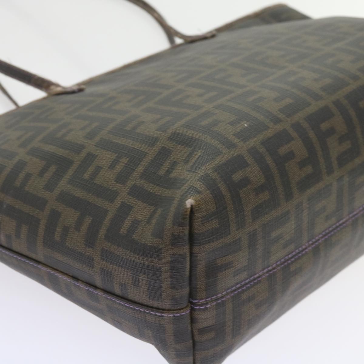 FENDI Zucca Canvas Tote Bag Black Brown ep2435