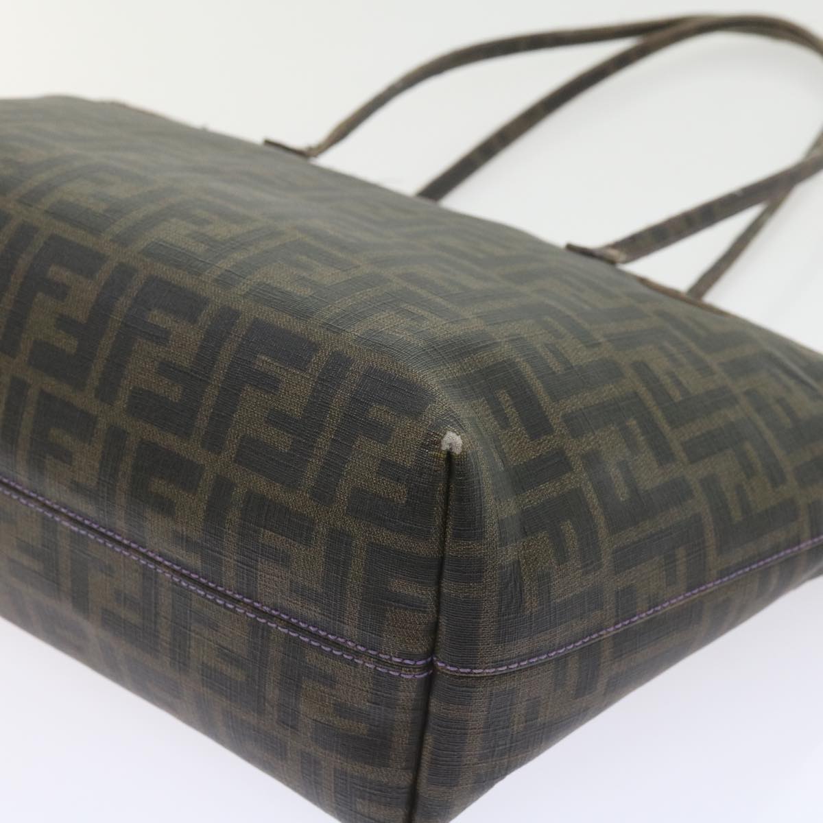 FENDI Zucca Canvas Tote Bag Black Brown ep2435