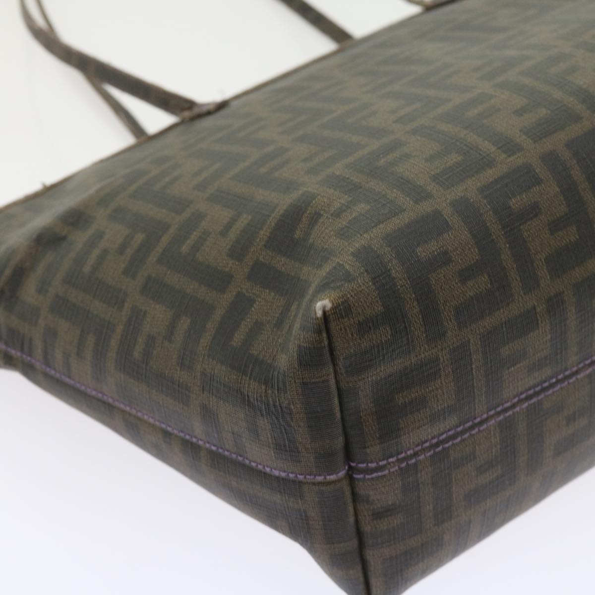 FENDI Zucca Canvas Tote Bag Black Brown ep2435