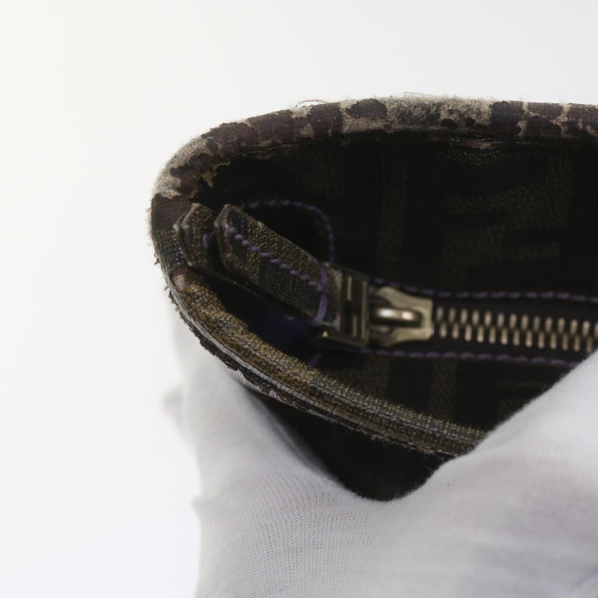 FENDI Zucca Canvas Tote Bag Black Brown ep2435