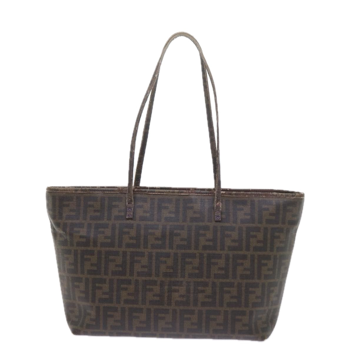 FENDI Zucca Canvas Tote Bag Black Brown ep2435