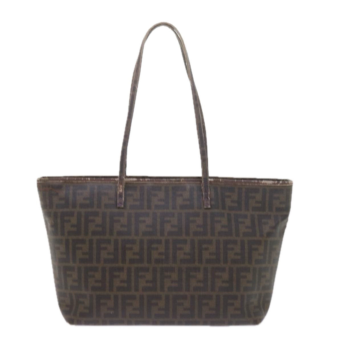 FENDI Zucca Canvas Tote Bag Black Brown ep2435