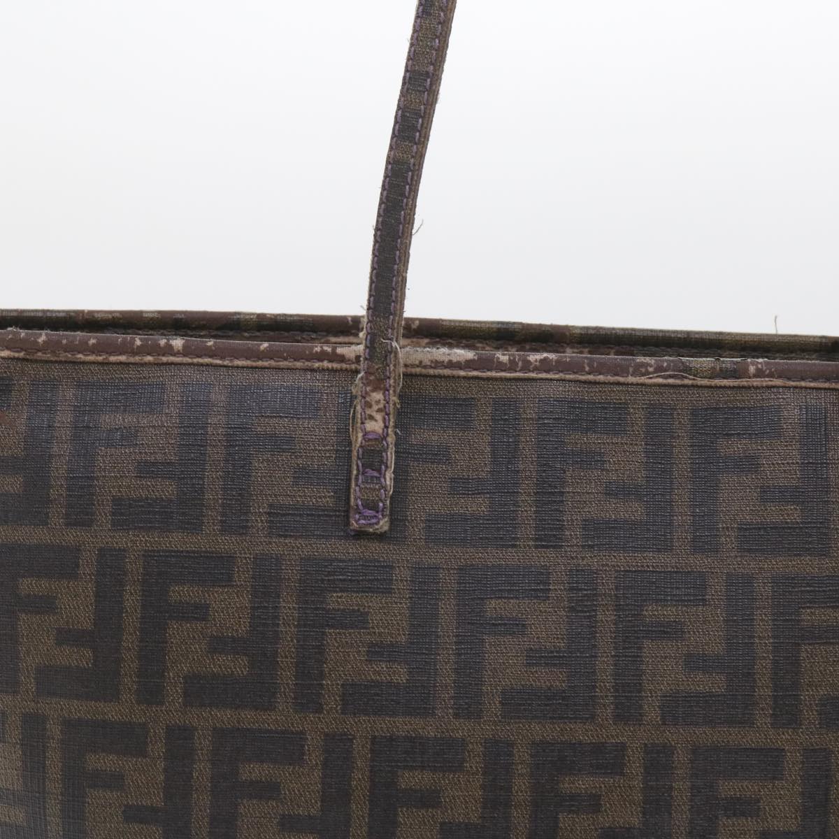 FENDI Zucca Canvas Tote Bag Black Brown ep2435