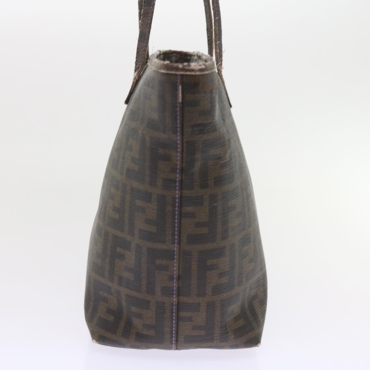 FENDI Zucca Canvas Tote Bag Black Brown ep2435