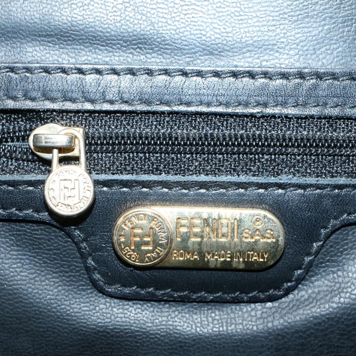 FENDI Pecan Canvas Clutch Bag Black Brown ep2439