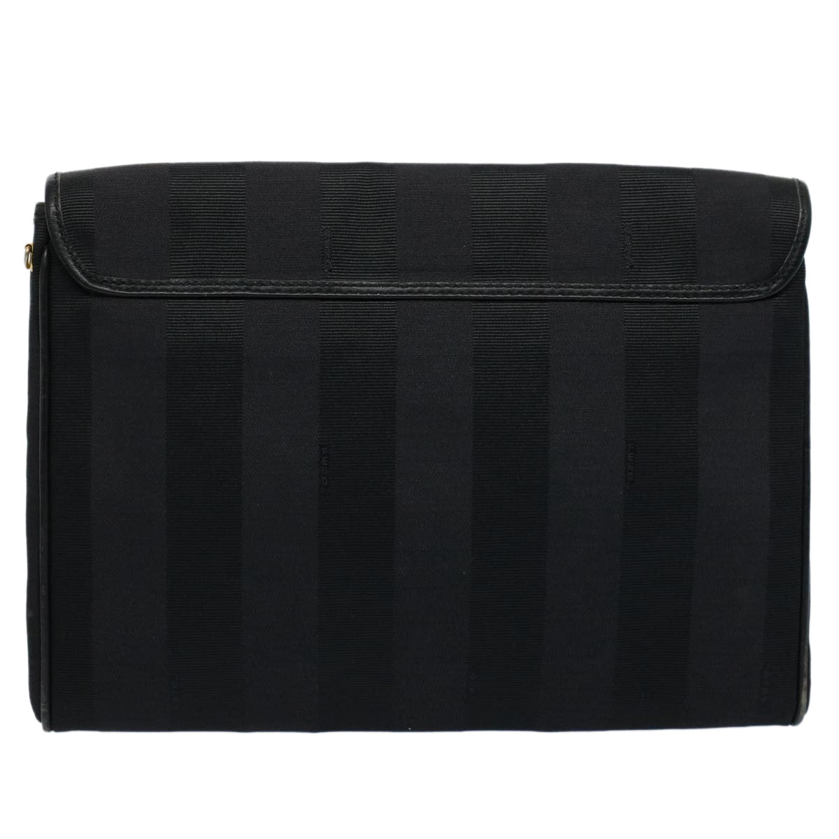 FENDI Pecan Canvas Clutch Bag Black Brown ep2439