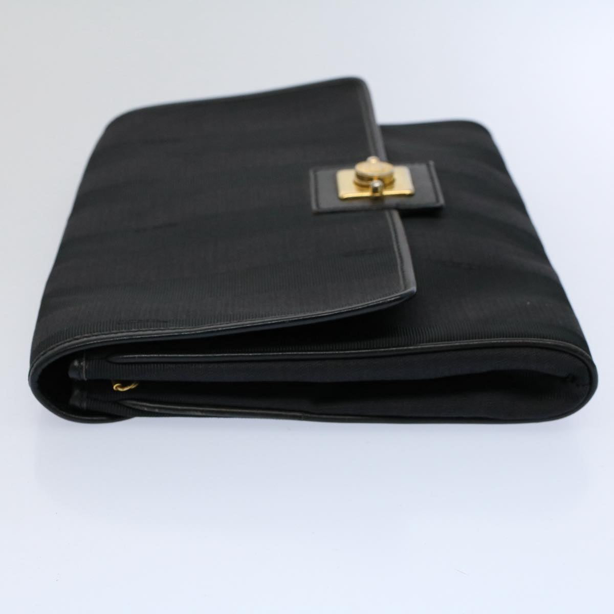 FENDI Pecan Canvas Clutch Bag Black Brown ep2439