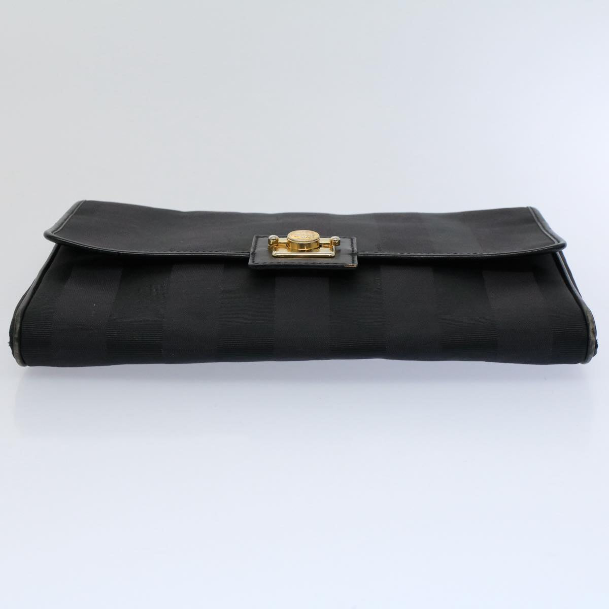 FENDI Pecan Canvas Clutch Bag Black Brown ep2439
