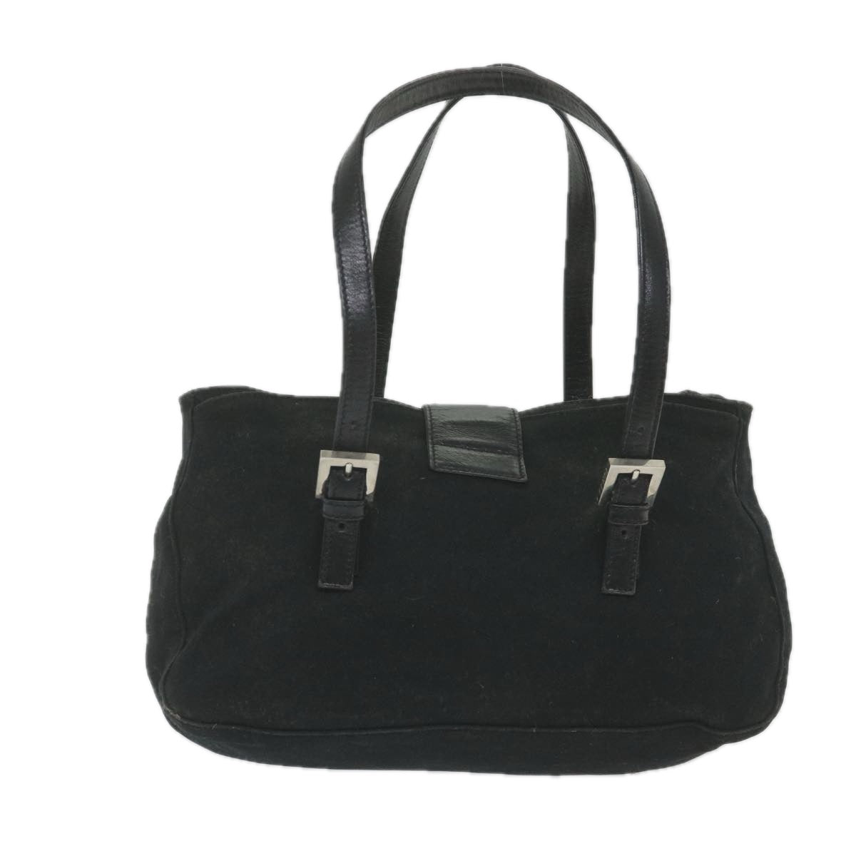 FENDI Mamma Baguette Shoulder Bag Nylon Black ep2451