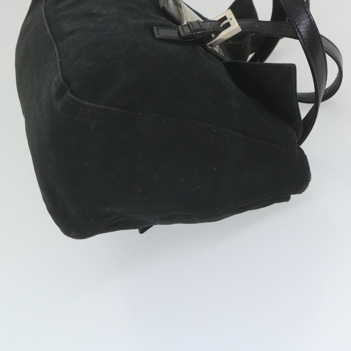 FENDI Mamma Baguette Shoulder Bag Nylon Black ep2451