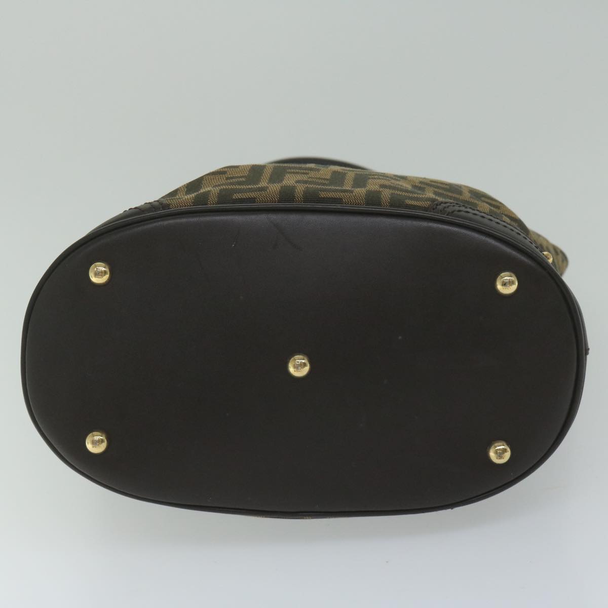 FENDI Zucca Canvas Hand Bag Black Brown ep2499