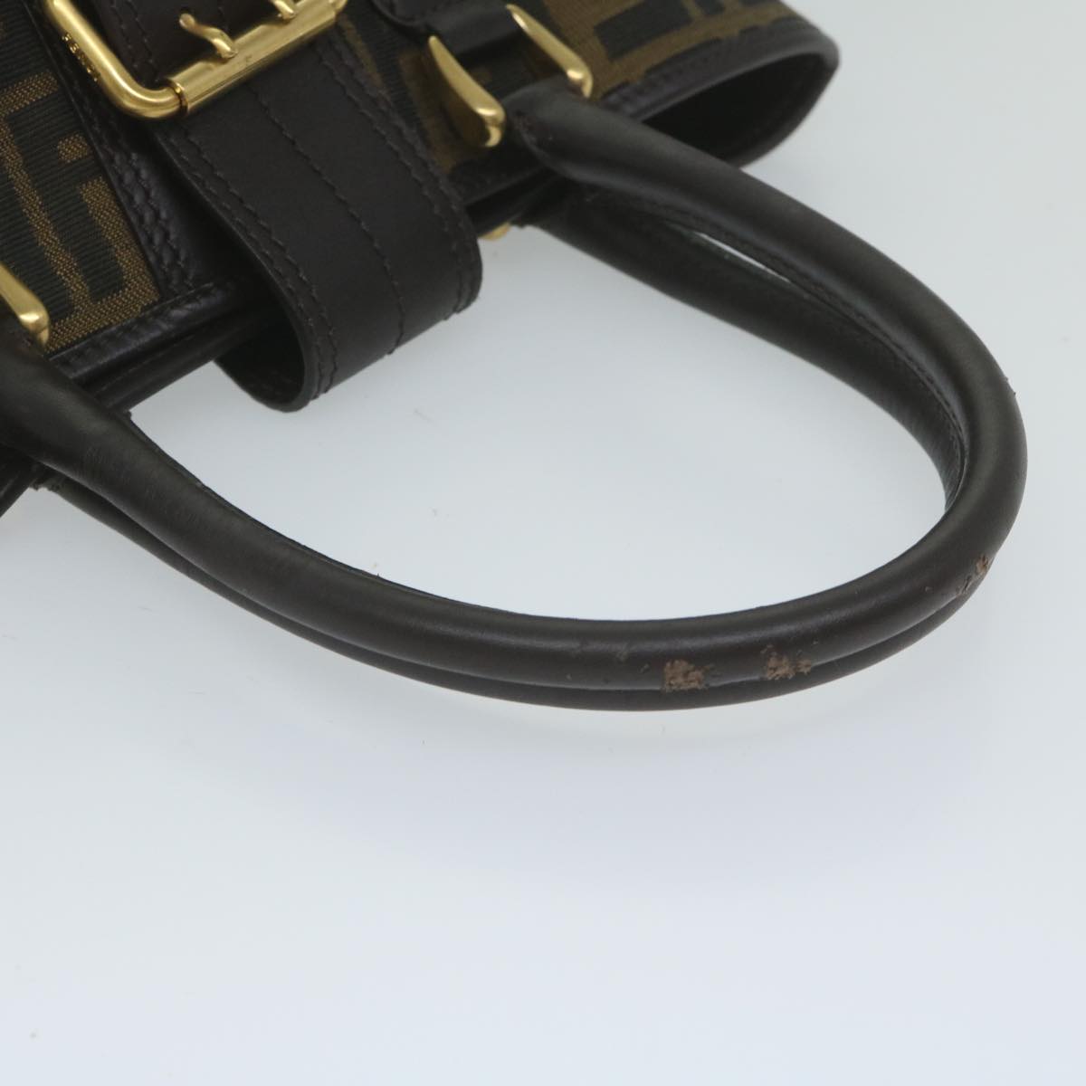 FENDI Zucca Canvas Hand Bag Black Brown ep2499