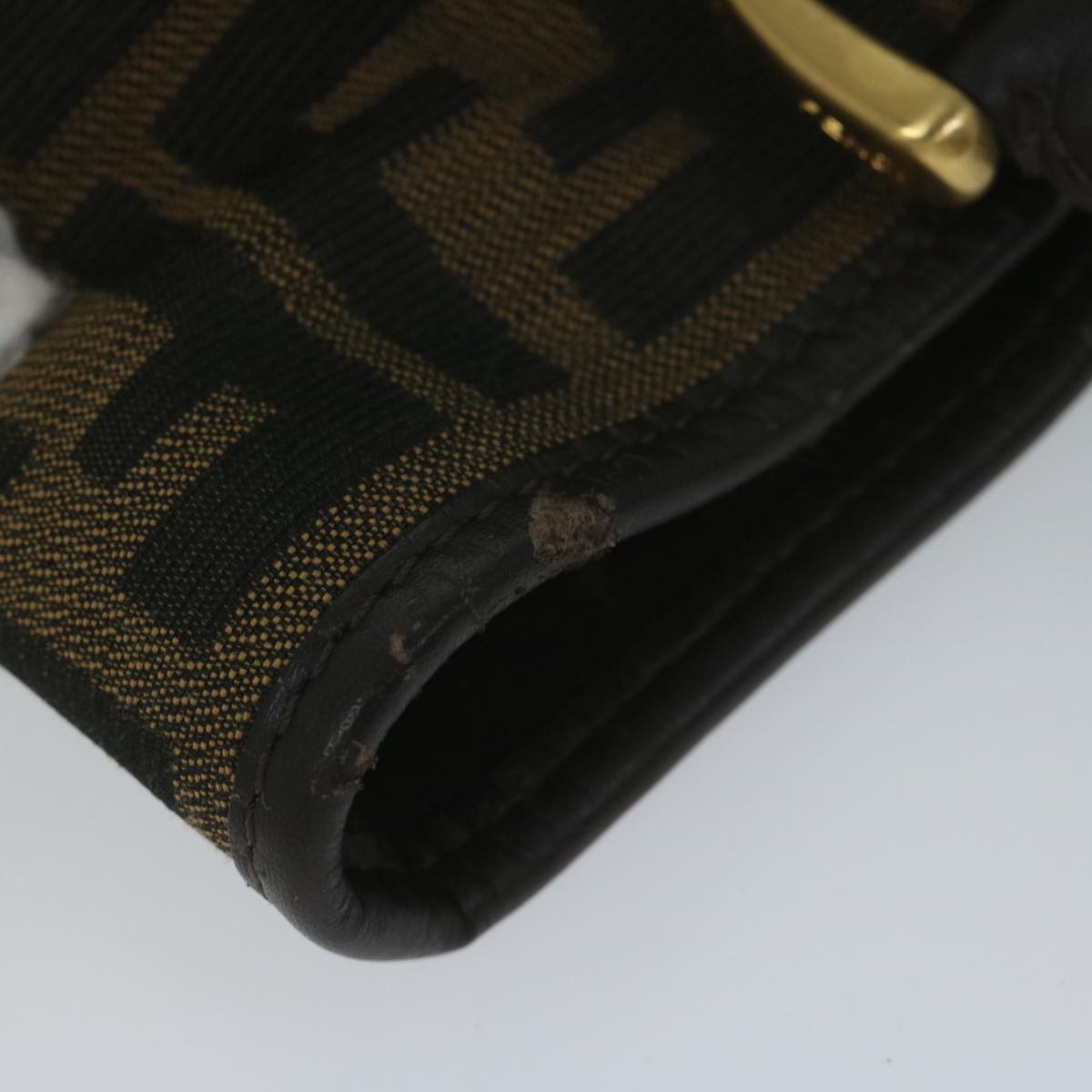 FENDI Zucca Canvas Hand Bag Black Brown ep2499