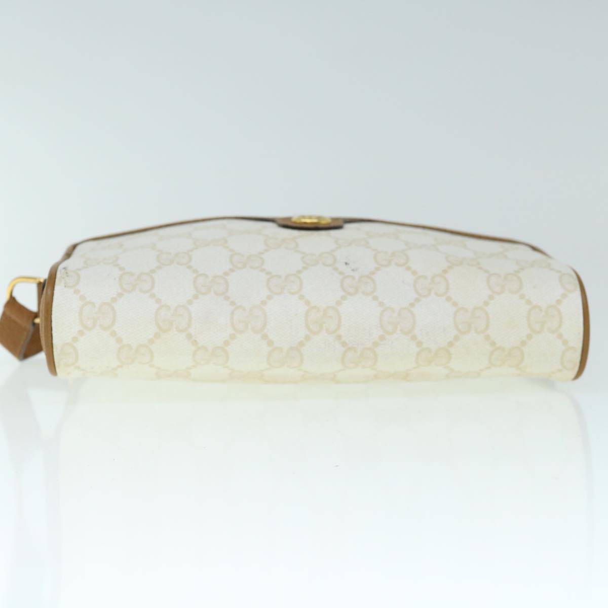 GUCCI GG Supreme Shoulder Bag PVC Leather White 116 02 089 ep2521