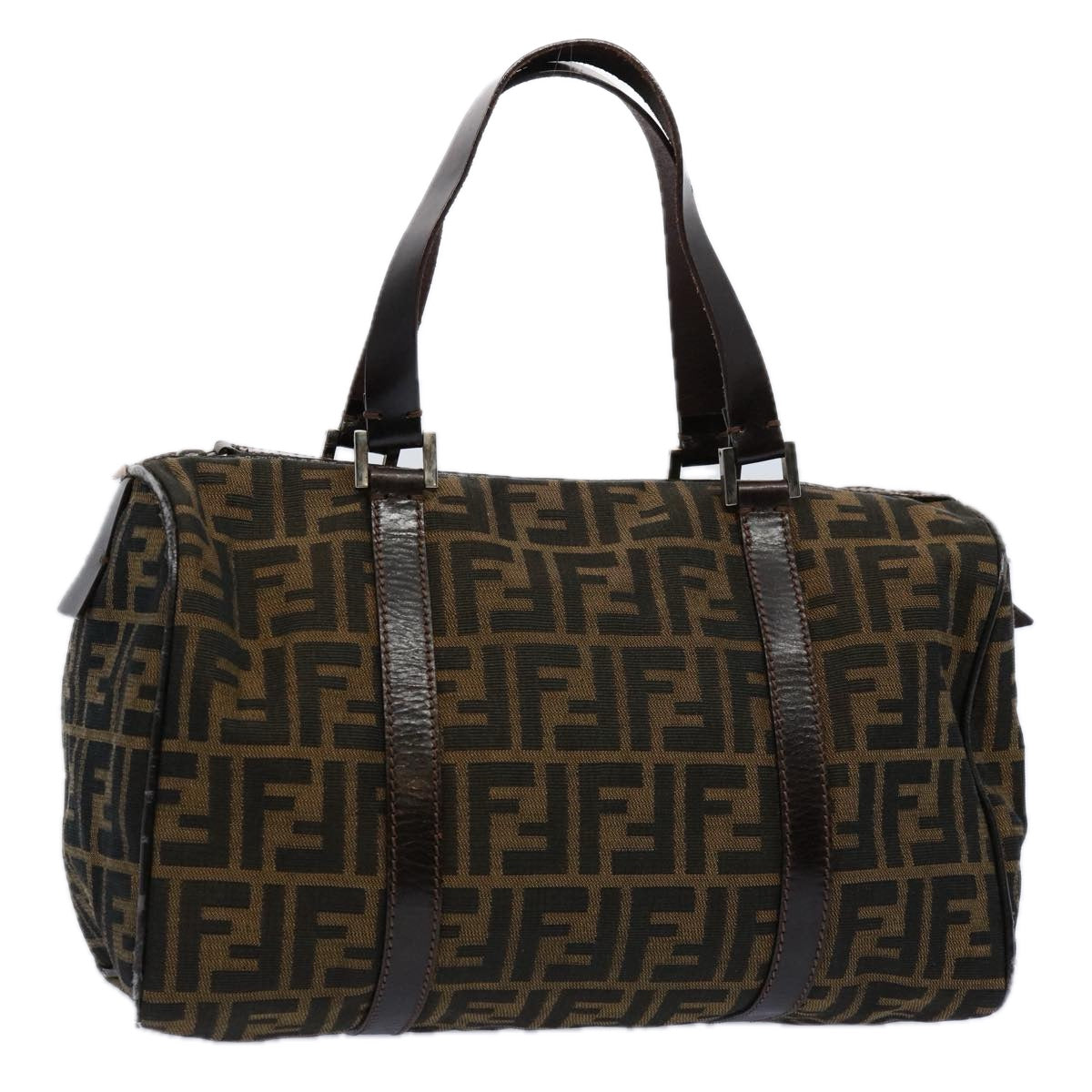 FENDI Zucca Canvas Hand Bag Black Brown 2119 16327 089 ep2529