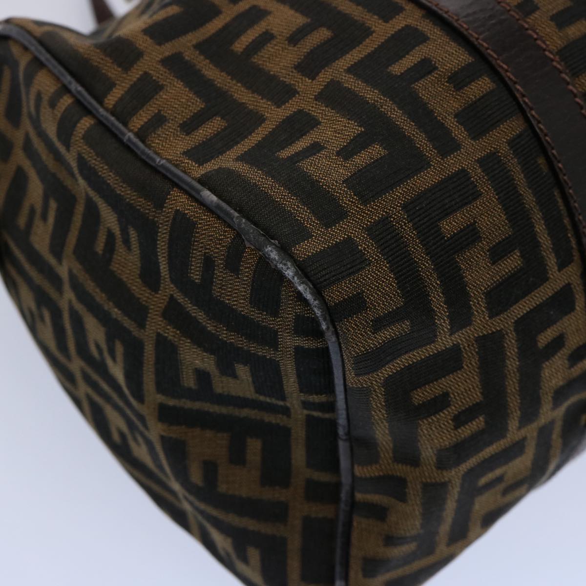 FENDI Zucca Canvas Hand Bag Black Brown 2119 16327 089 ep2529