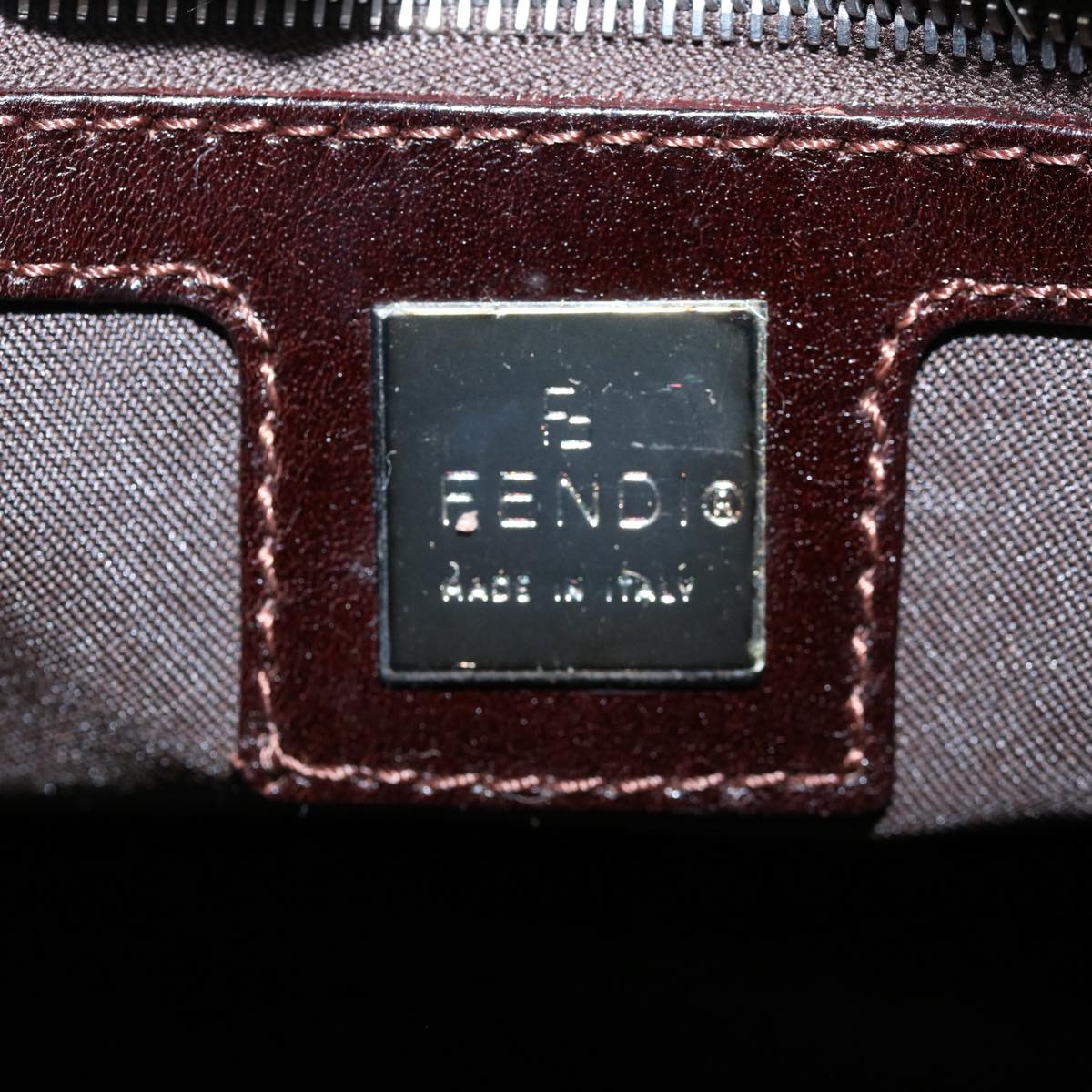 FENDI Zucca Canvas Hand Bag Black Brown 2119 16327 089 ep2529