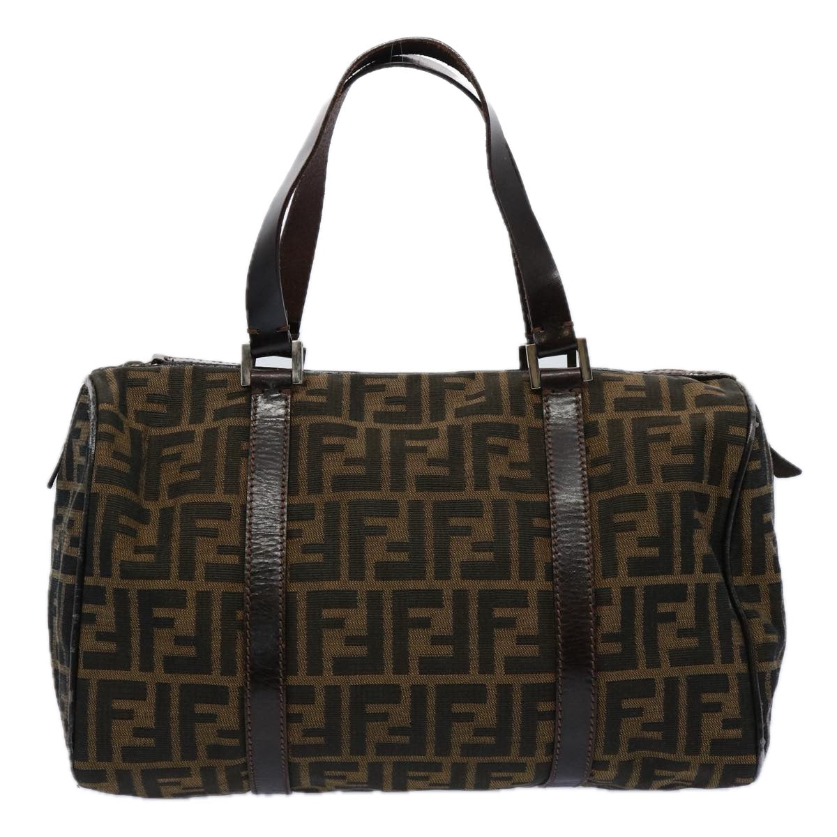 FENDI Zucca Canvas Hand Bag Black Brown 2119 16327 089 ep2529