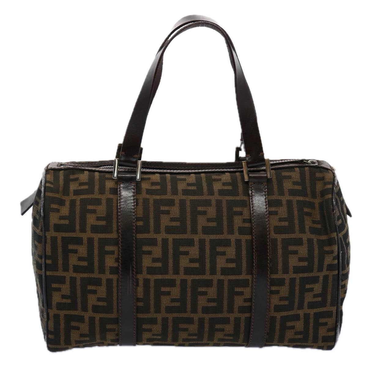 FENDI Zucca Canvas Hand Bag Black Brown 2119 16327 089 ep2529