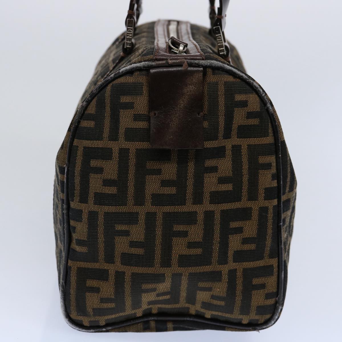 FENDI Zucca Canvas Hand Bag Black Brown 2119 16327 089 ep2529