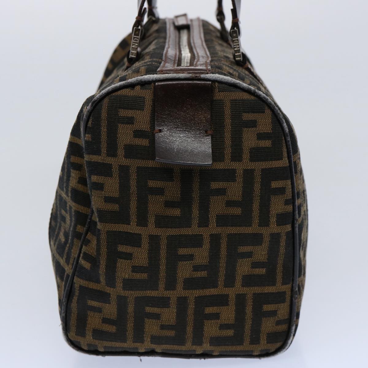FENDI Zucca Canvas Hand Bag Black Brown 2119 16327 089 ep2529