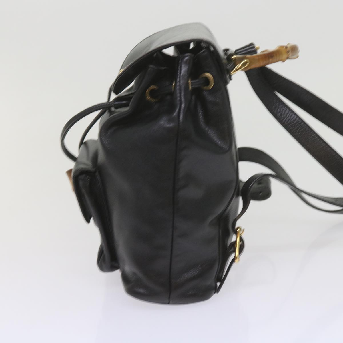 GUCCI Bamboo Backpack Leather Black 003 1956 0030 ep2532