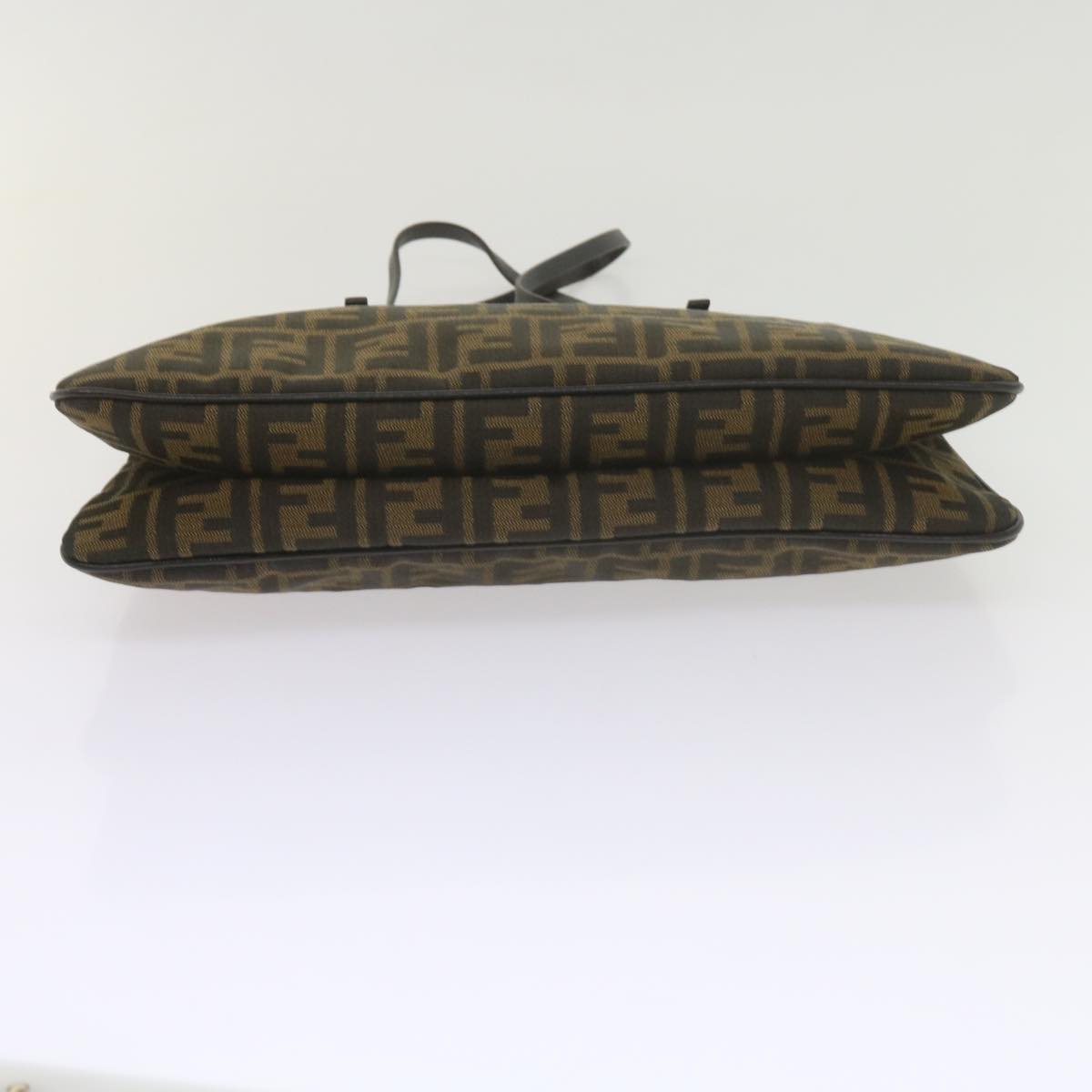 FENDI Zucca Canvas Mamma Baguette Shoulder Bag Black Brown ep2540