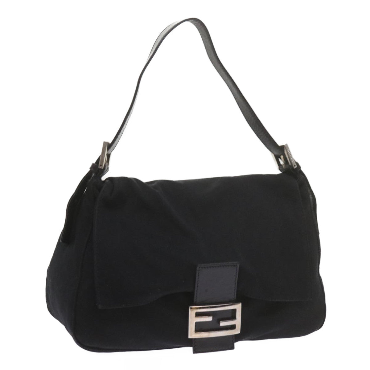 FENDI Mamma Baguette Shoulder Bag Nylon Black 2308 26325 008 ep2543