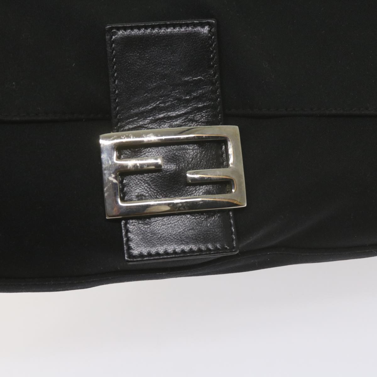 FENDI Mamma Baguette Shoulder Bag Nylon Black 2308 26325 008 ep2543