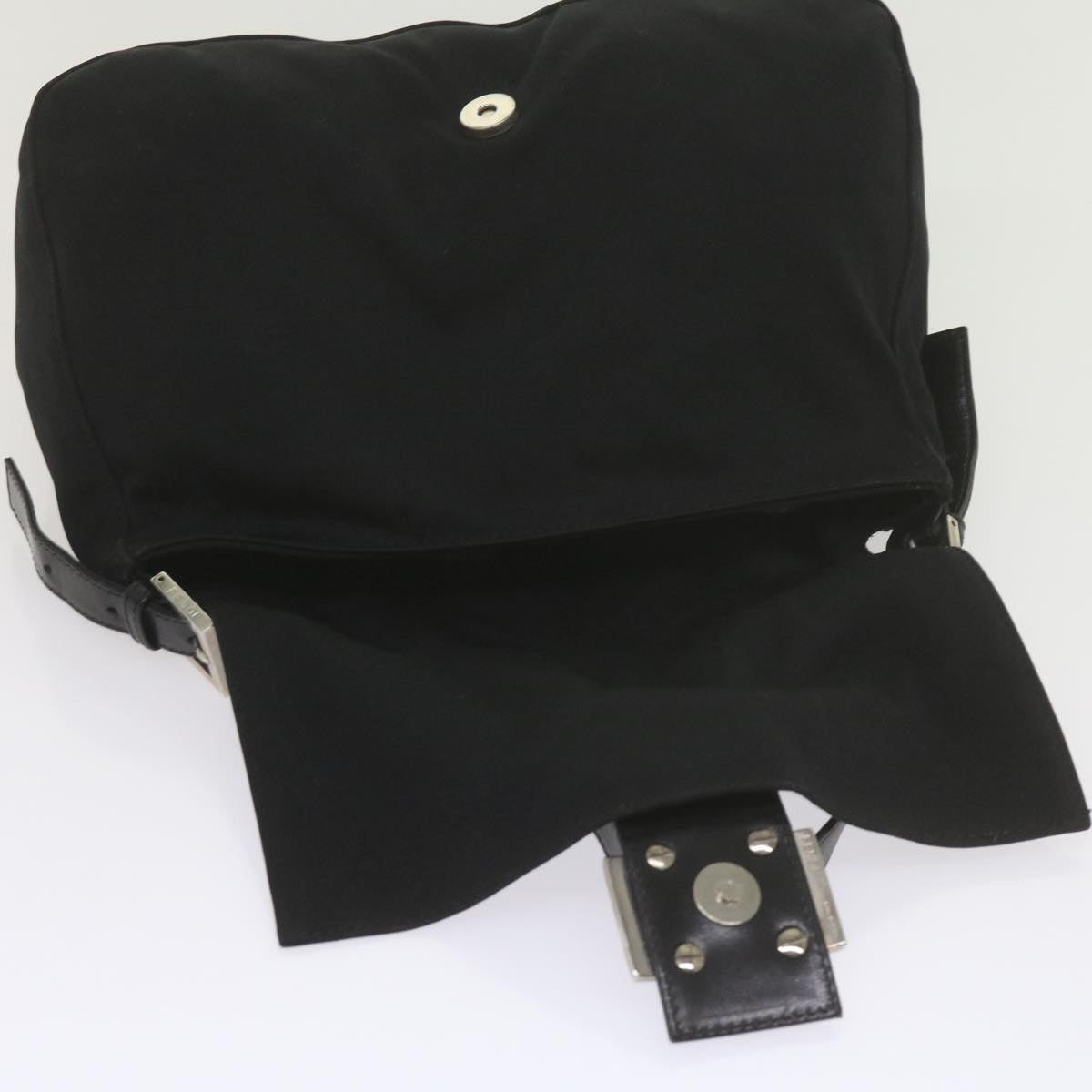 FENDI Mamma Baguette Shoulder Bag Nylon Black 2308 26325 008 ep2543