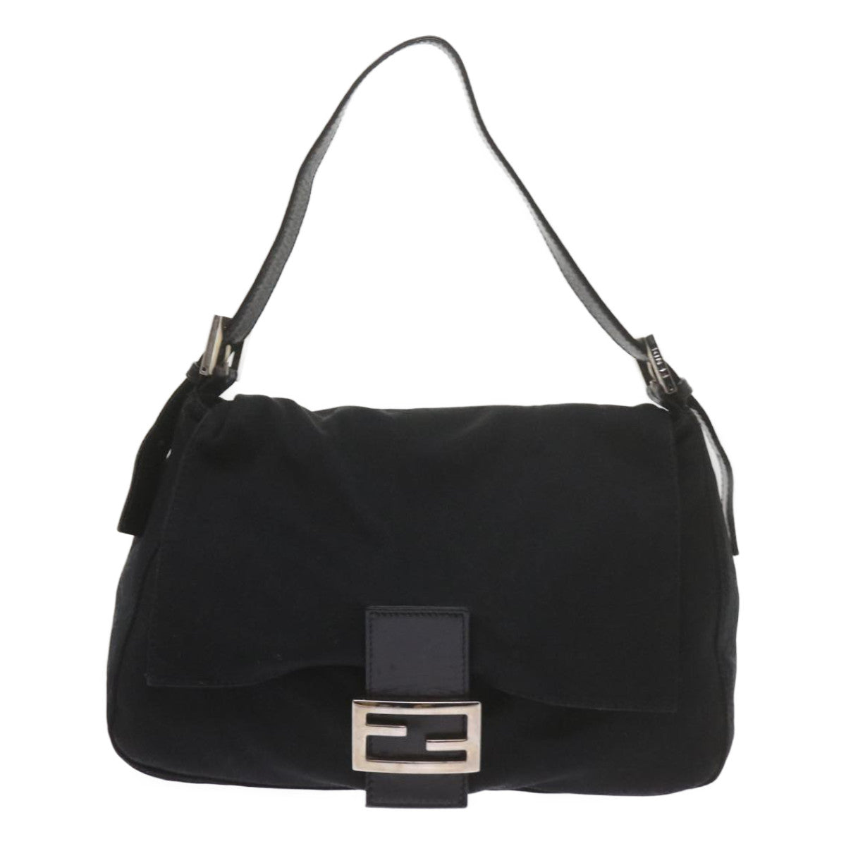 FENDI Mamma Baguette Shoulder Bag Nylon Black 2308 26325 008 ep2543