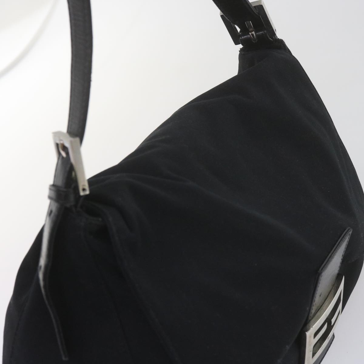 FENDI Mamma Baguette Shoulder Bag Nylon Black 2308 26325 008 ep2543