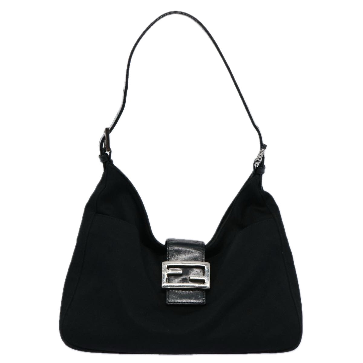 FENDI Mamma Baguette Shoulder Bag Nylon Black 2321 26569 018 ep2547