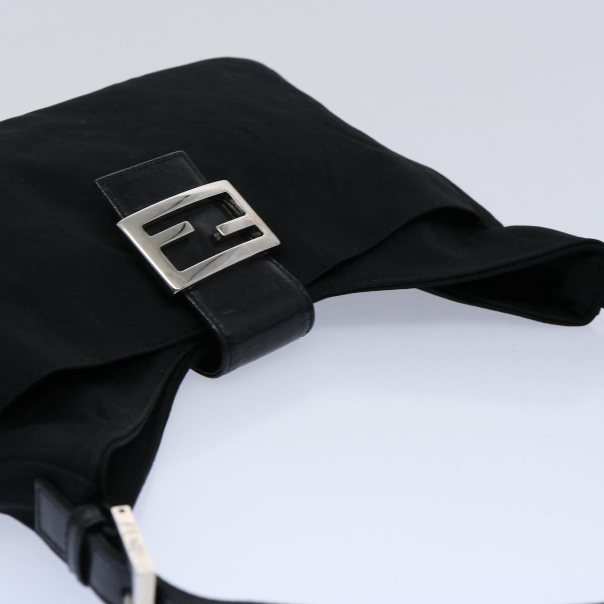 FENDI Mamma Baguette Shoulder Bag Nylon Black 2321 26569 018 ep2547