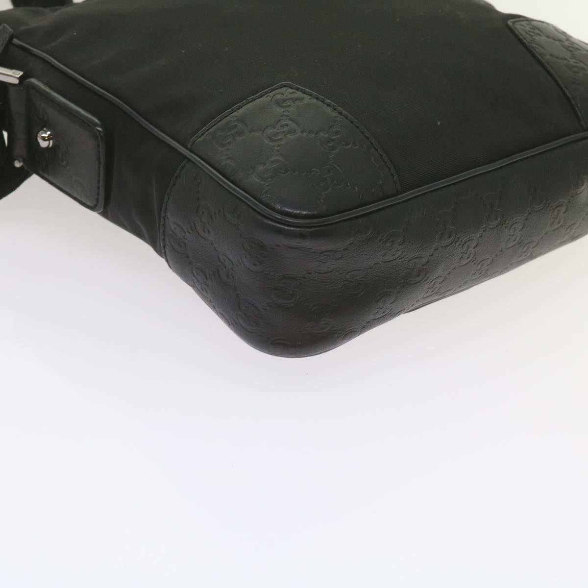 GUCCI Shoulder Bag Nylon Leather Black 162783 ep2588