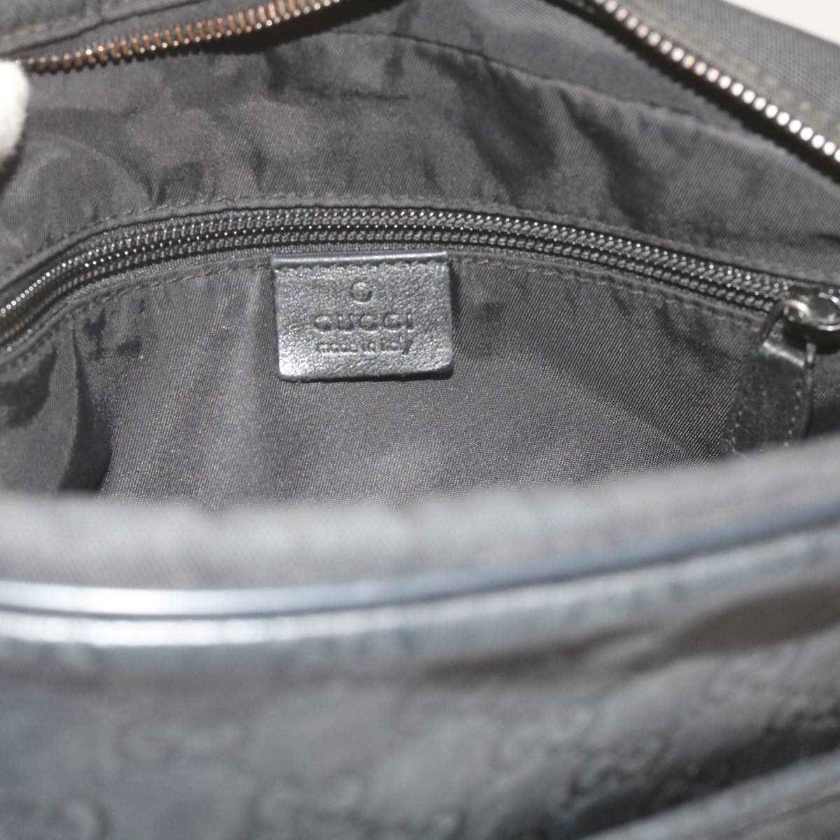 GUCCI Shoulder Bag Nylon Leather Black 162783 ep2588