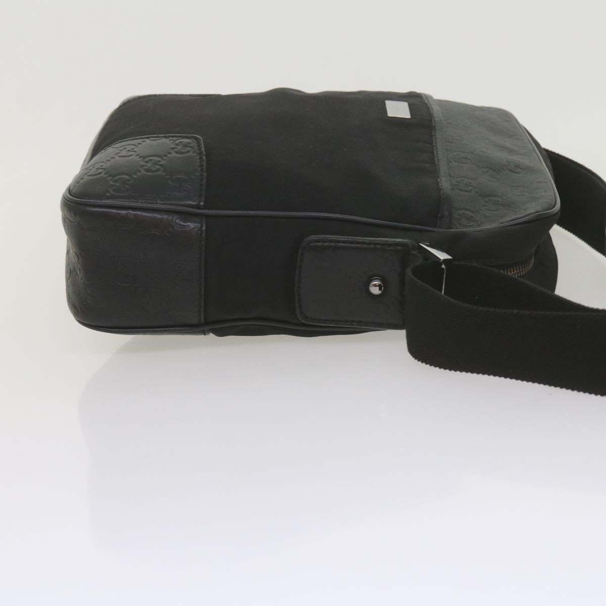 GUCCI Shoulder Bag Nylon Leather Black 162783 ep2588