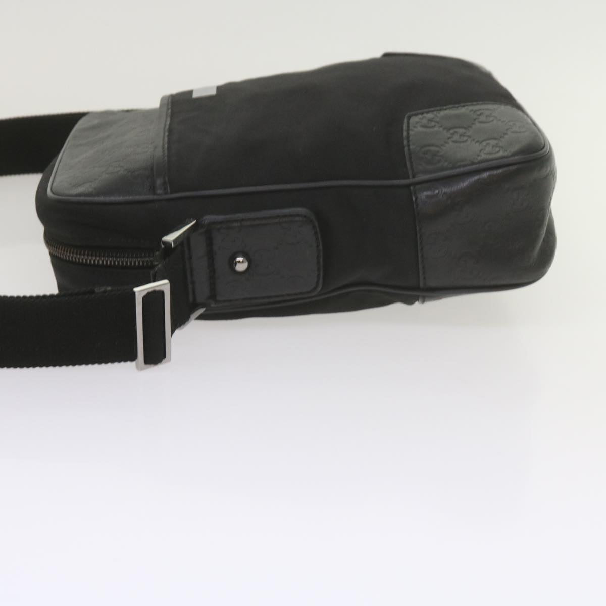 GUCCI Shoulder Bag Nylon Leather Black 162783 ep2588