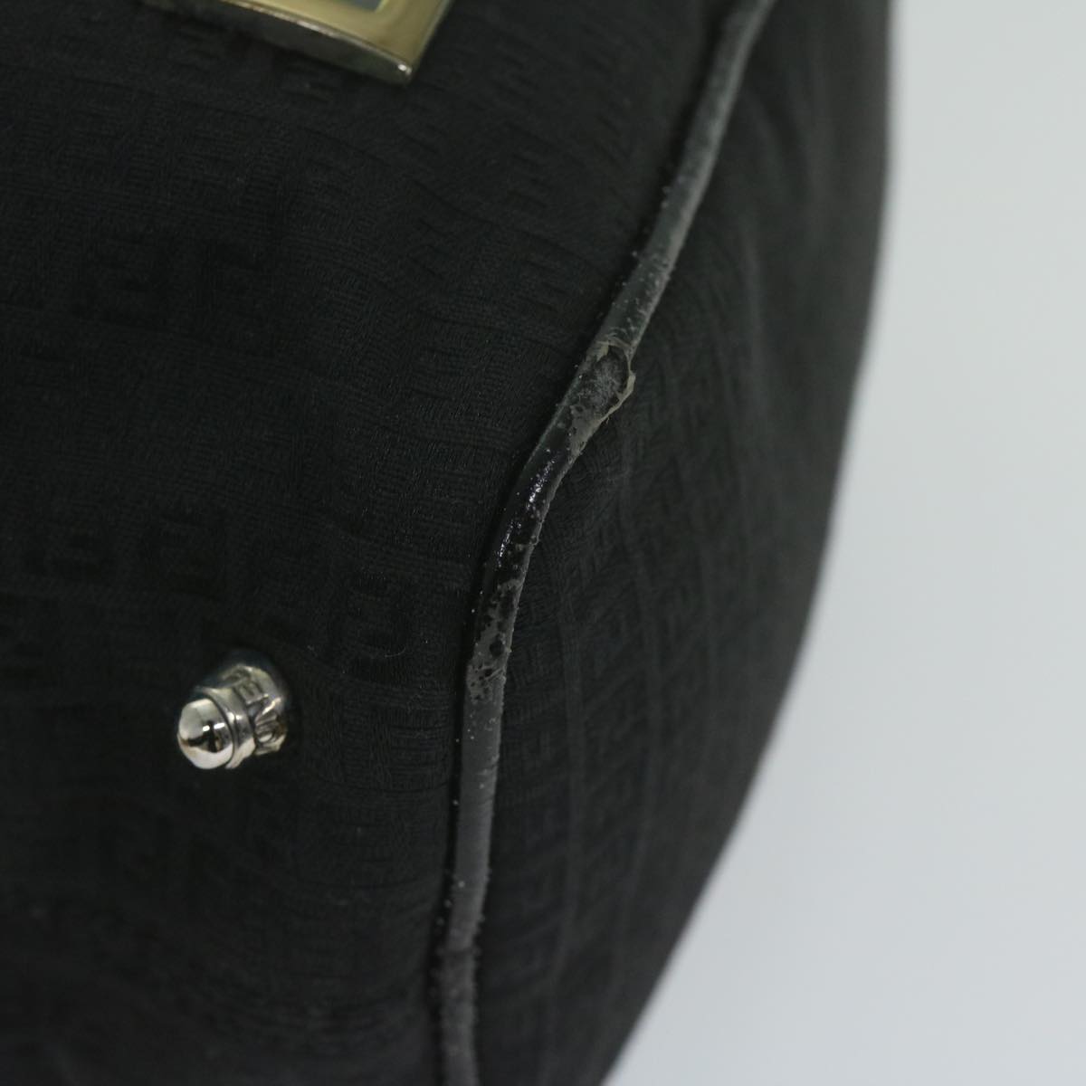 FENDI Zucchino Canvas Hand Bag Black ep2594