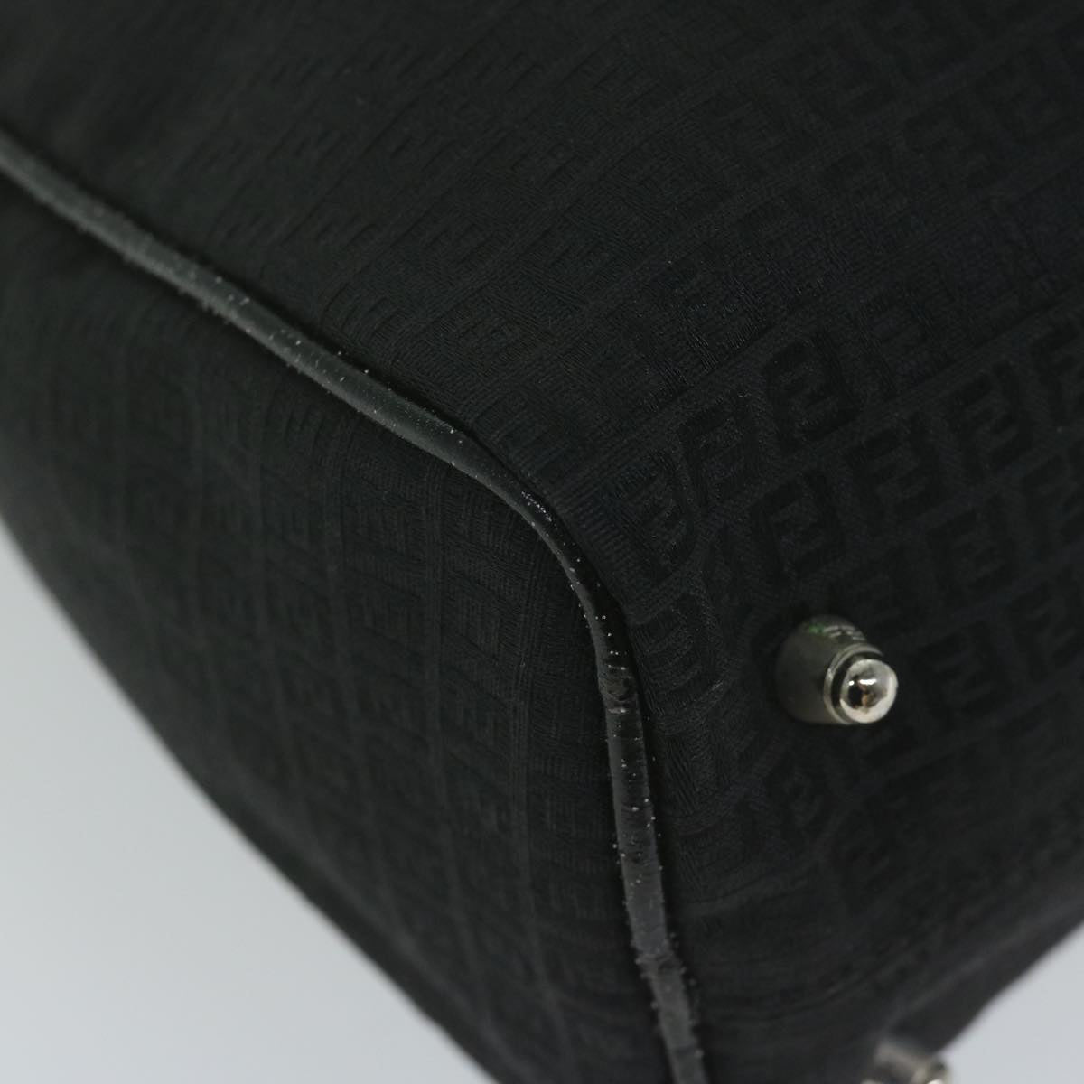 FENDI Zucchino Canvas Hand Bag Black ep2594