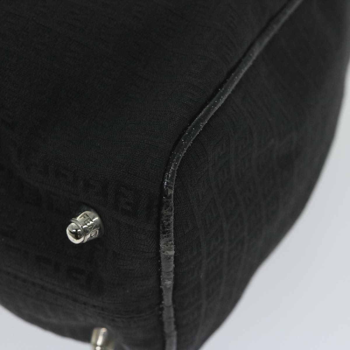 FENDI Zucchino Canvas Hand Bag Black ep2594