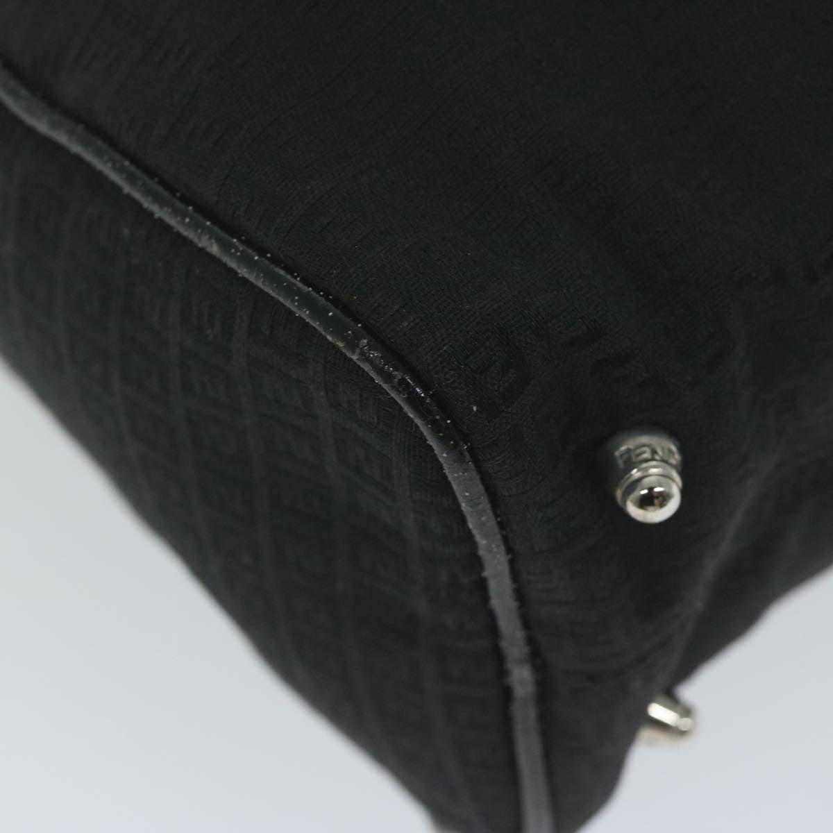 FENDI Zucchino Canvas Hand Bag Black ep2594