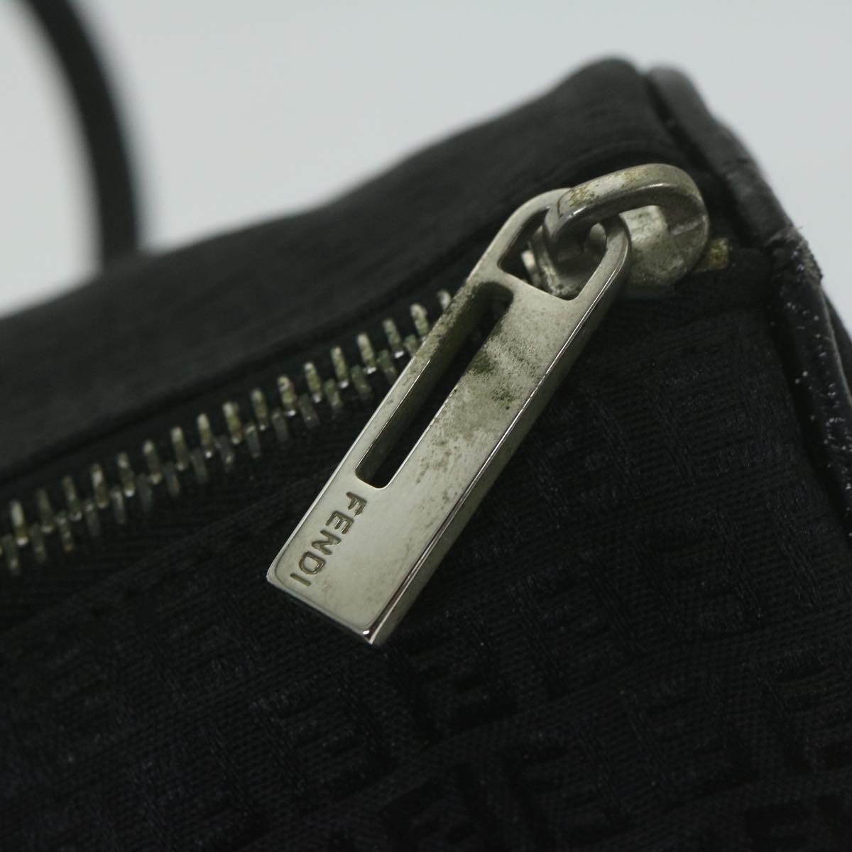 FENDI Zucchino Canvas Hand Bag Black ep2594