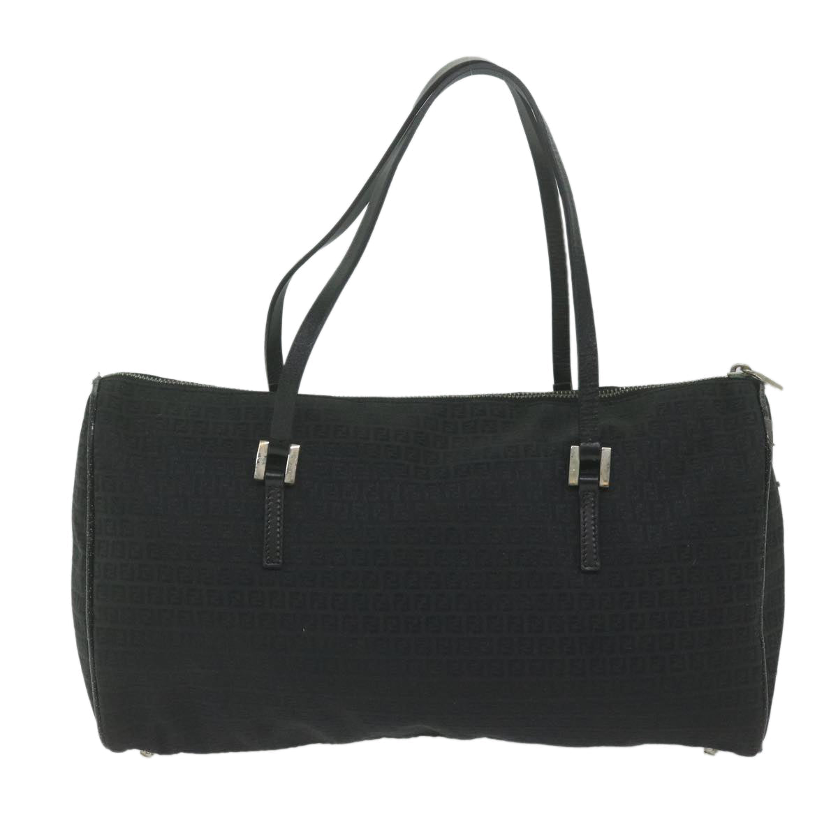 FENDI Zucchino Canvas Hand Bag Black ep2594