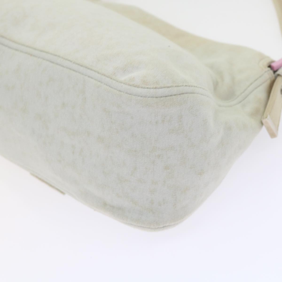 FENDI Mamma Baguette Shoulder Bag cotton White 26325 ep2601