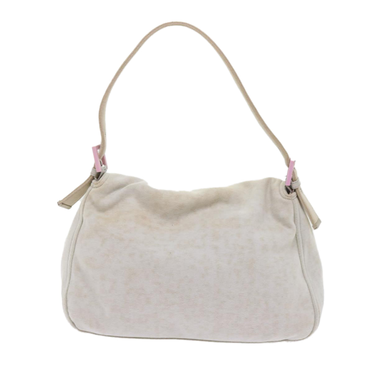 FENDI Mamma Baguette Shoulder Bag cotton White 26325 ep2601