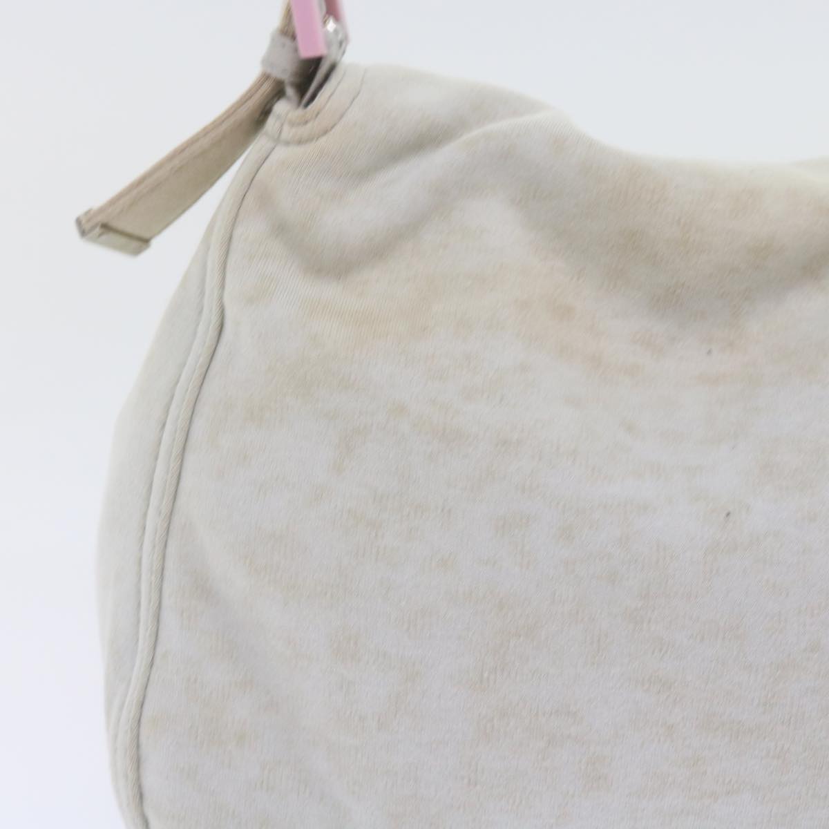 FENDI Mamma Baguette Shoulder Bag cotton White 26325 ep2601