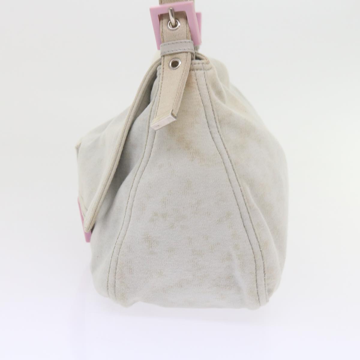 FENDI Mamma Baguette Shoulder Bag cotton White 26325 ep2601