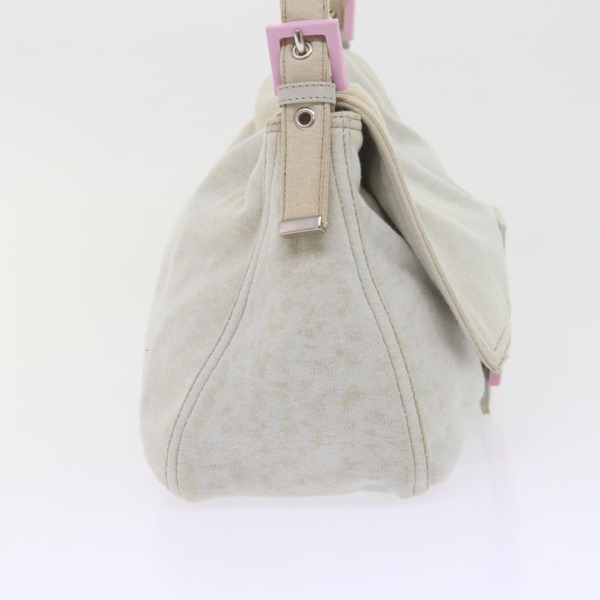FENDI Mamma Baguette Shoulder Bag cotton White 26325 ep2601